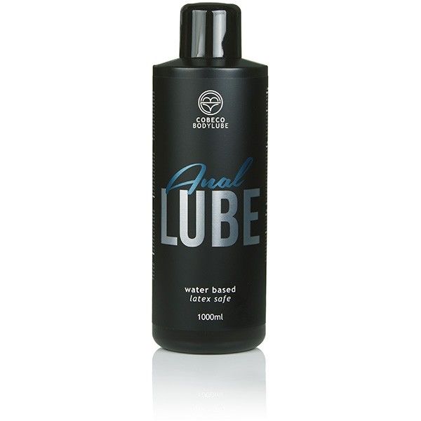 Garrafa de COBECO Anal Lube Water Based 1000ml para conforto anal