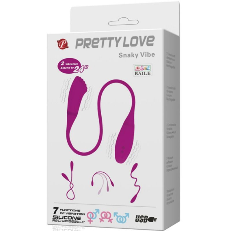 Close-up do Pretty Love Vibrador Snaky Vibe Smart 2 Motores, mostrando o seu design flexível em silicone.