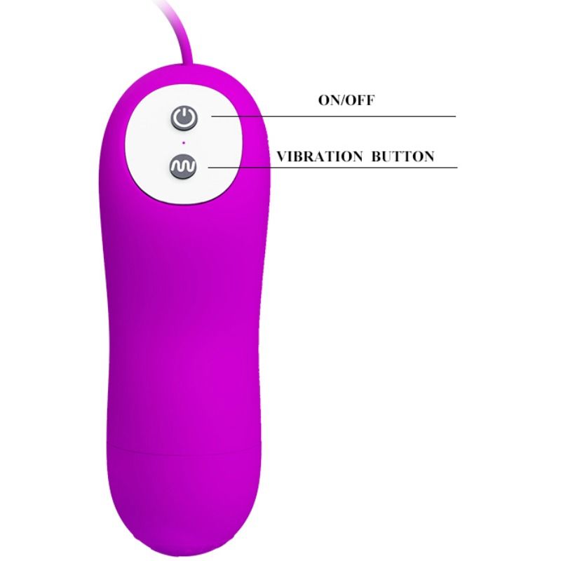 PRETTY LOVE Ovo Vibratório Duplo Irma com 12 funções de vibração, em silicone, recarregável por USB.