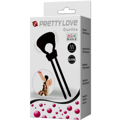 PRETTY LOVE Anel Vibratório Curitis com dois tentáculos e bala vibratória para ereções prolongadas