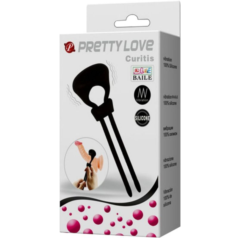 PRETTY LOVE Anel Vibratório Curitis com dois tentáculos e bala vibratória para ereções prolongadas