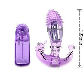 Close-up of the BAILE Vibrador Multiestímulos Ripple Lilac showing its design and features.