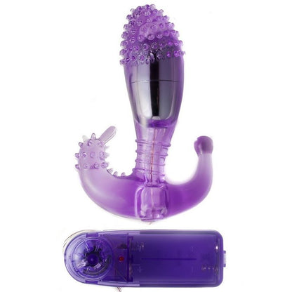 Close-up of the BAILE Vibrador Multiestímulos Ripple Lilac showing its design and features.