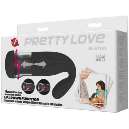 Close-up do Masturbador Masculino Pretty Love Breton mostrando suas texturas e detalhes.