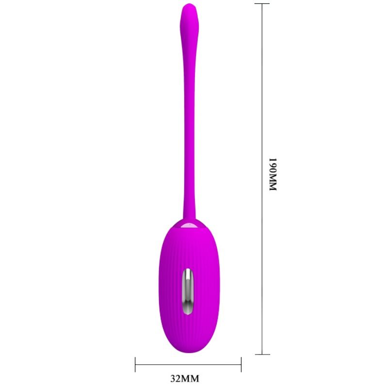 PRETTY LOVE Ovo Vibratório Eletrochoque com Controle Remoto em silicone lilás.
