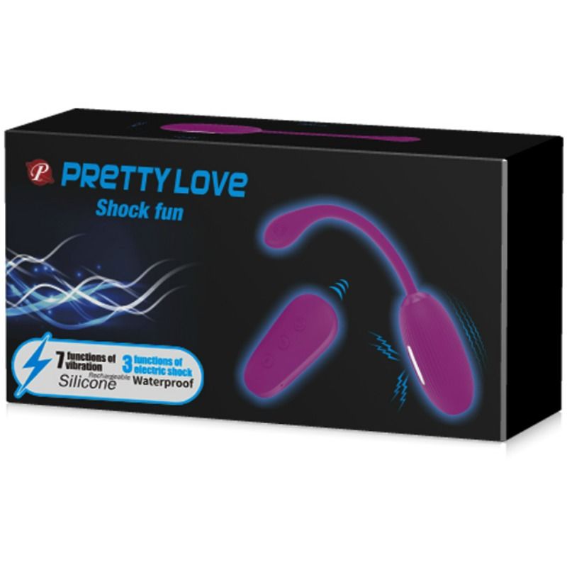 PRETTY LOVE Ovo Vibratório Eletrochoque com Controle Remoto em silicone lilás.