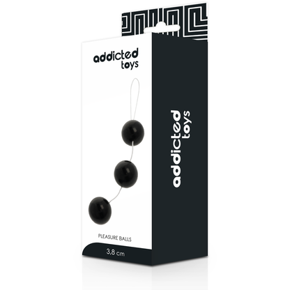 Close-up das Bolas Anais ADDICTED TOYS em ABS, destacando o design interligado e material liso para estimulação anal ou vaginal.