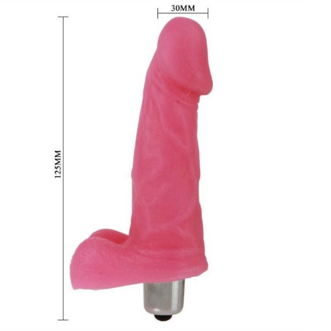 Close-up do BAILE Vibrador Realista Slik Pleasure Love Clone mostrando sua textura veada e design anatómico.
