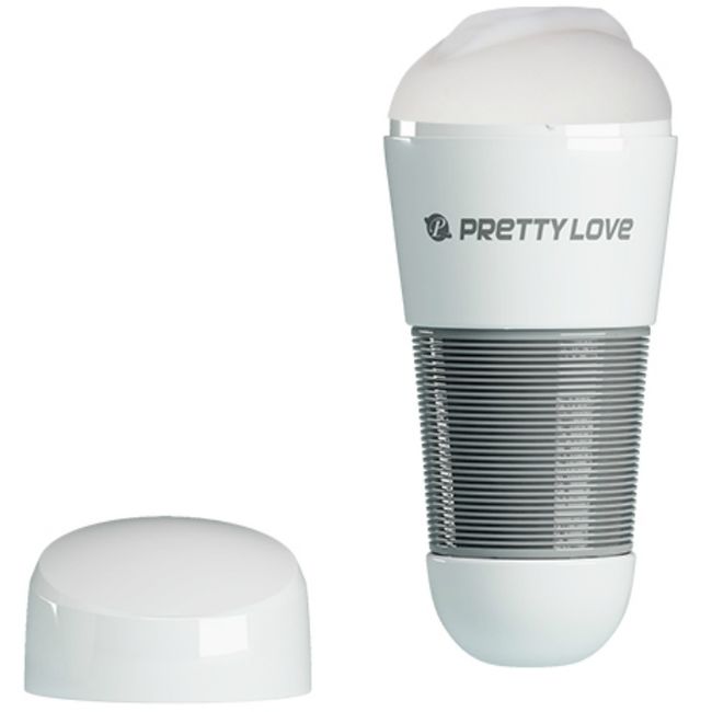 Imagem do Masturbador Masculino PRETTY LOVE Kitty White com design de vagina realista.
