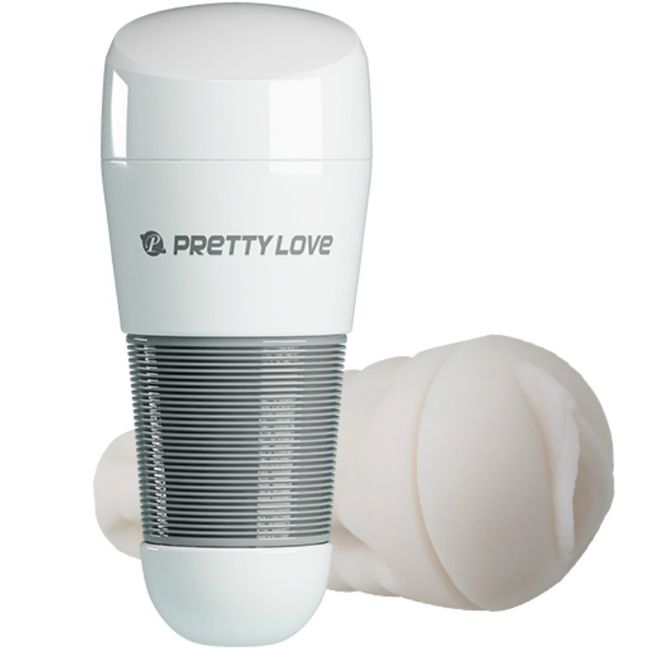 Imagem do Masturbador Masculino PRETTY LOVE Kitty White com design de vagina realista.
