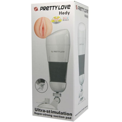 Close-up do Masturbador Masculino PRETTY LOVE Hedy com design de vagina realista e textura interna.