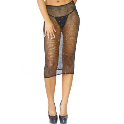 LEG AVENUE Multidress Rede Arrastão Cristalizada Preto OS, detalhe da rede e material.
