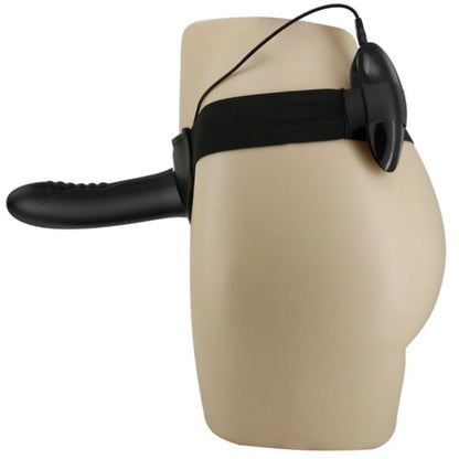 PRETTY LOVE Myron Strap-On com Vibração e Dildo Oco, mostrando detalhes e textura