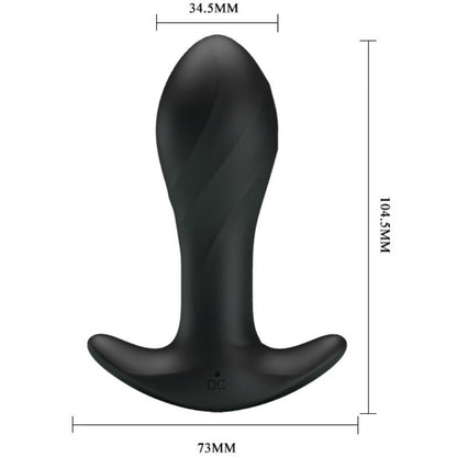 PRETTY LOVE Vibrador Anal de silicone com 12 funções