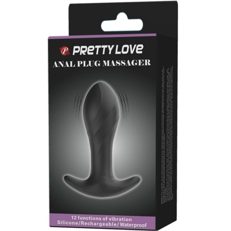 PRETTY LOVE Vibrador Anal de silicone com 12 funções