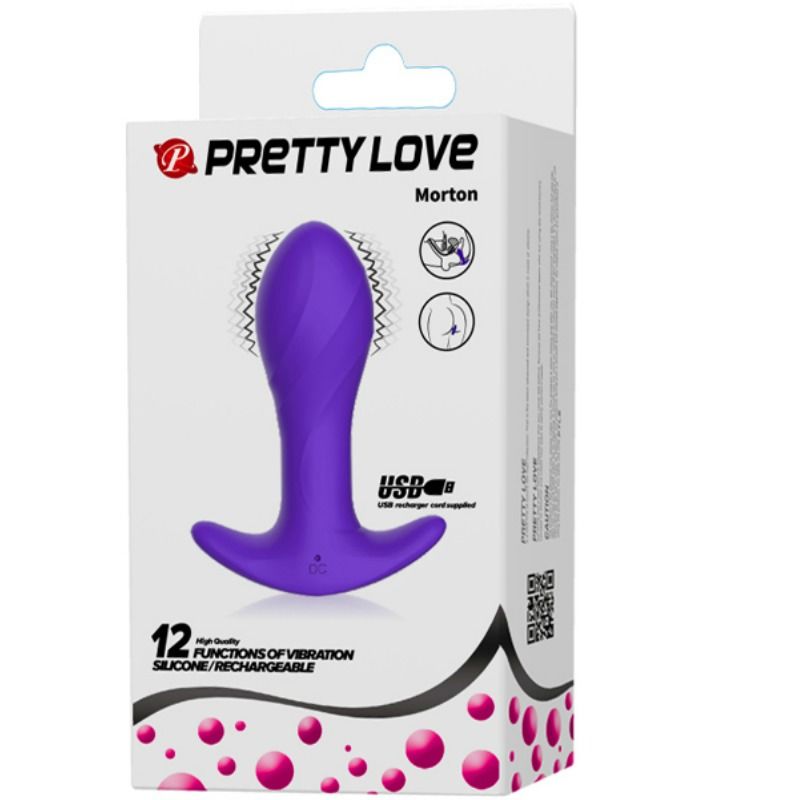 Vibrador Anal Lils PRETTY LOVE em silicone, exibindo seu design ergonómico, cor e detalhes de textura.