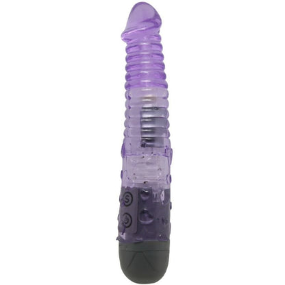 Vibrador BAILE Lilac Lover Multiorgasmático com eixo nodulado, destacando sua cor e design ergonómico.