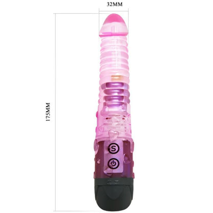 Vibrador BAILE Lilac Lover Multiorgasmático com eixo nodulado, destacando sua cor e design ergonómico.