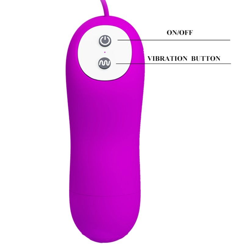 PRETTY LOVE Massageador Estimulador Harriet - Ovo vibratório de silicone supermacio com 12 funções.