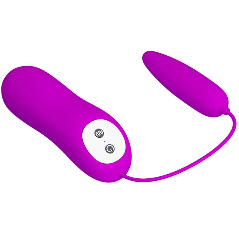 PRETTY LOVE Massageador Estimulador Harriet - Ovo vibratório de silicone supermacio com 12 funções.