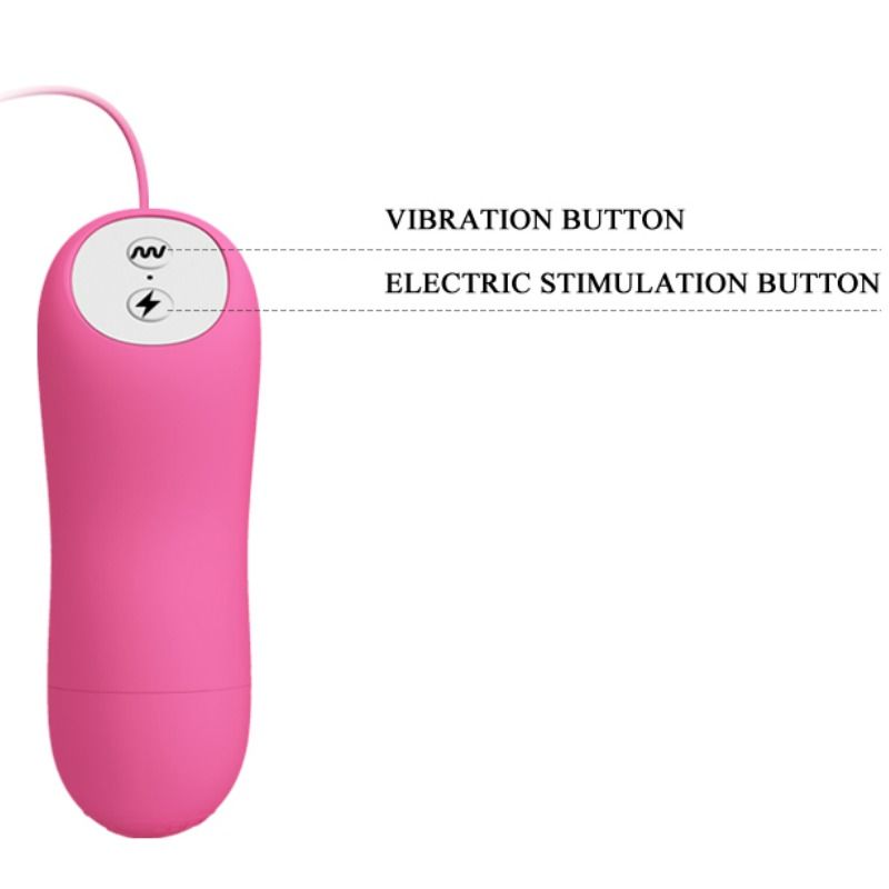 Pinças para mamilos vibratórias com eletrochoque fúcsia BAILE, close-up do design ajustável e vibrador