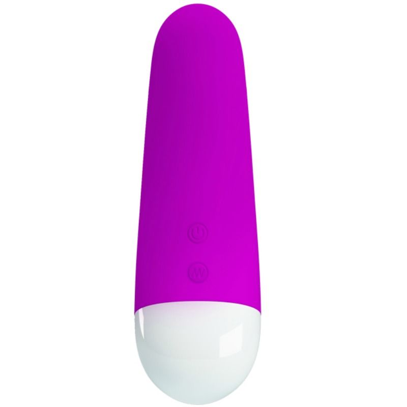 PRETTY LOVE Minivibrador Luther com 30 Modos de Vibração em silicone preto, portátil e recarregável.