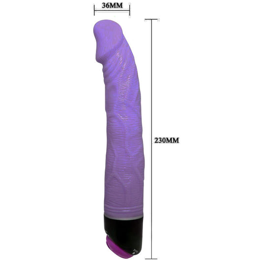 Vibrador Realístico Baile Adour Club 23 cm Lilás com textura e detalhes realistas.