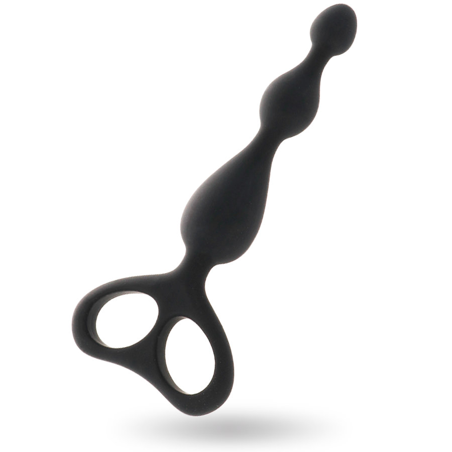 Close-up do Dilatador Anal INTENSE Danti Preto, mostrando seu material de silicone suave e design ergonómico.