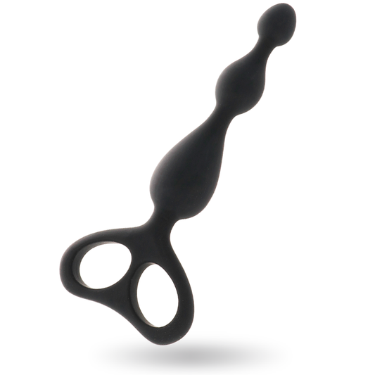Close-up do Dilatador Anal INTENSE Danti Preto, mostrando seu material de silicone suave e design ergonómico.