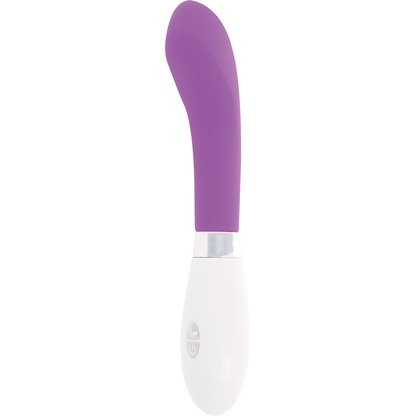 GLOSSY Vibrador John Curvo Roxo, mostrando seu design ergonómico e cor vibrante.