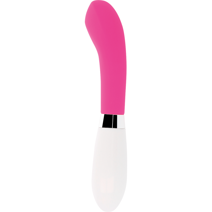 Vibrador Curvo GLOSSY John Rosa em silicone com design ergonómico