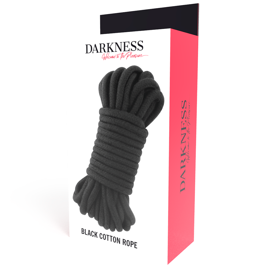 Corda Japonesa Darkness 5M Preta para práticas de bondage e shibari.