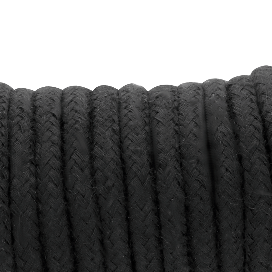 Corda Japonesa Darkness 5M Preta para práticas de bondage e shibari.