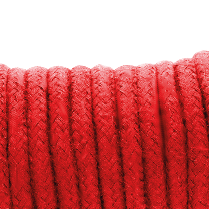 Corda Japonesa Darkness 5 metros vermelha para práticas de bondage e shibari.