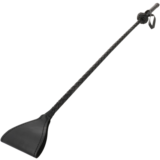 Chicote Darkness Pontiagudo Preto de 60cm para jogos BDSM e fetiche