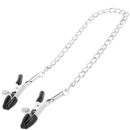 Pinças de Mamilos Ajustáveis de Metal Darkness para estimulação BDSM.