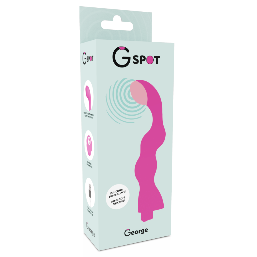 VIBRADOR DE GOMA ROSA GEORGE - PUNTO G