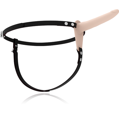 Vibrador com Arnês Fetish Submissive de silicone realista 15 cm, pronto para uso e prazer.
