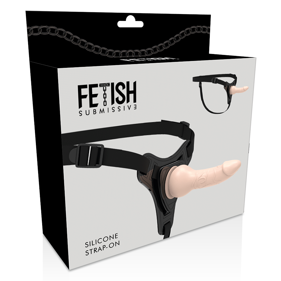 Arnês Fetish Submissivo de silicone realista 16cm para BDSM e prazer