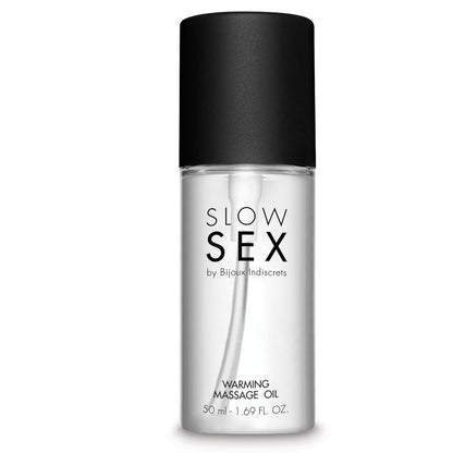 Óleo de massagem Bijoux Slow Sex com efeito calor e aroma de coco