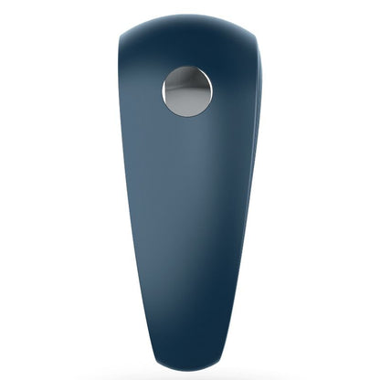 Anel vibrador Satisfyer 2 para estimulação peniana e clitoriana, feito de silicone azul e recarregável via USB.