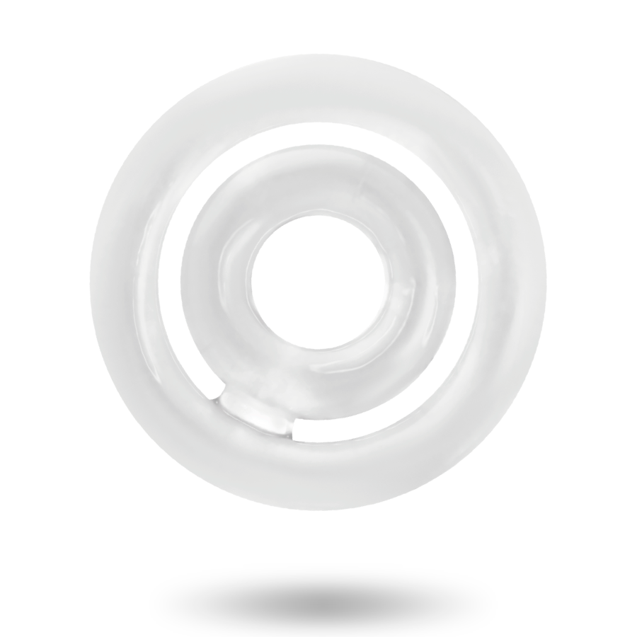 Anel Peniano ADDICTED TOYS C-Ring Transparente, conjunto de dois, em silicone macio