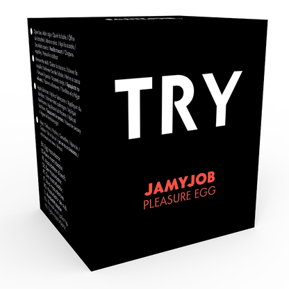 JAMYJOB Masturbador Egg Verso Discreto Textura Seda mostrando sua textura interna e formato compacto.