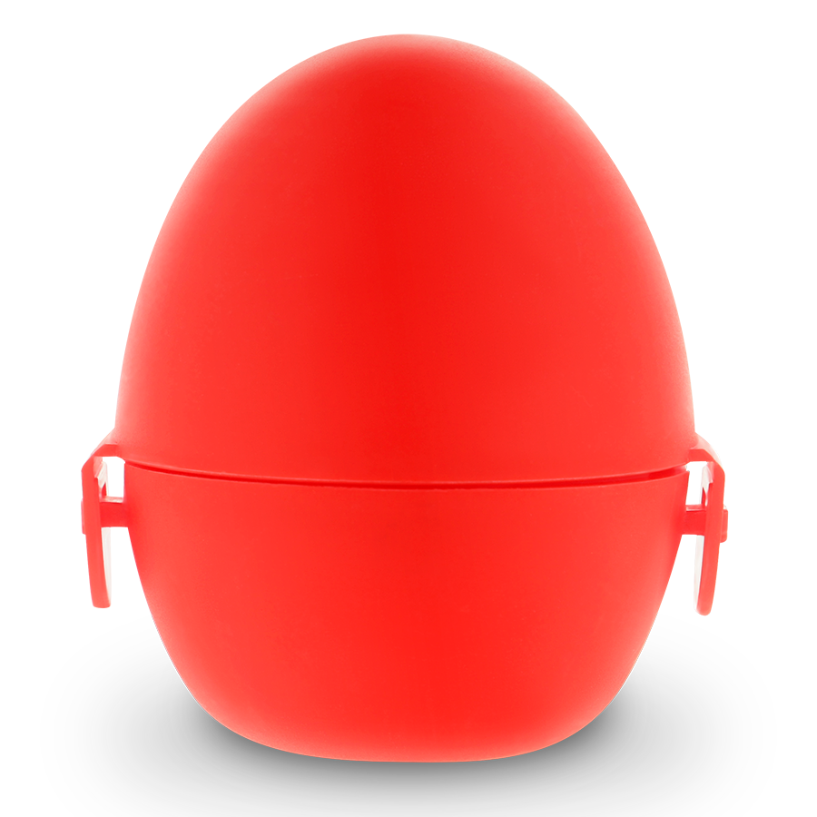 JAMYJOB Masturbador Egg Verso Discreto Textura Seda mostrando sua textura interna e formato compacto.