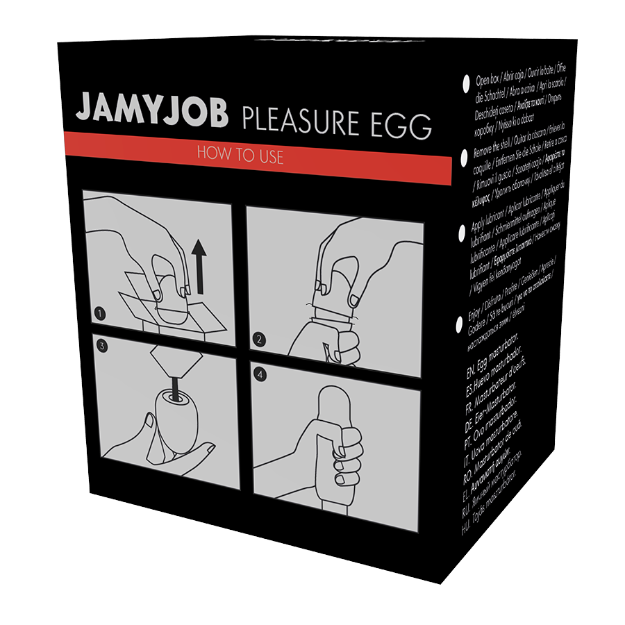 JAMYJOB Masturbador Egg Verso Discreto Textura Seda mostrando sua textura interna e formato compacto.