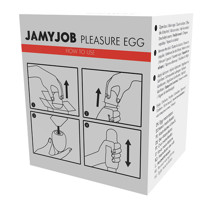 Masturbador de Ovo JAMYJOB Edição Vermelha com textura de filamentos de seda