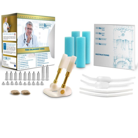 ANDROPENIS Extensor Peniano Gold, dispositivo para crescimento e alargamento peniano