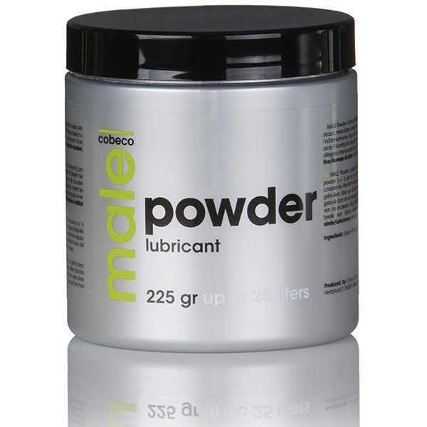 Embalagem do COBECO Lubrificante em Pó Masculino Concentrado 225GR, ideal para preparação de gel de massagem íntima.