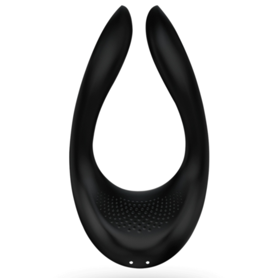 Satisfyer Parceiro Multifun 2 vibrador multifuncional preto, com design ergonómico e flexível para prazer a dois ou solo.