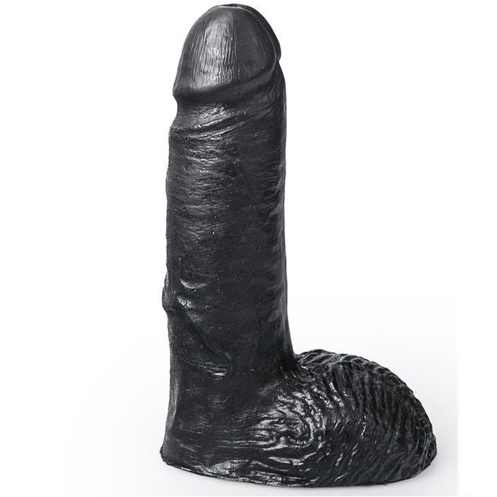 SISTEMA COLGADO - DILDO NEGRO REALISTA, COLOR CÉSAR, 19 CM
